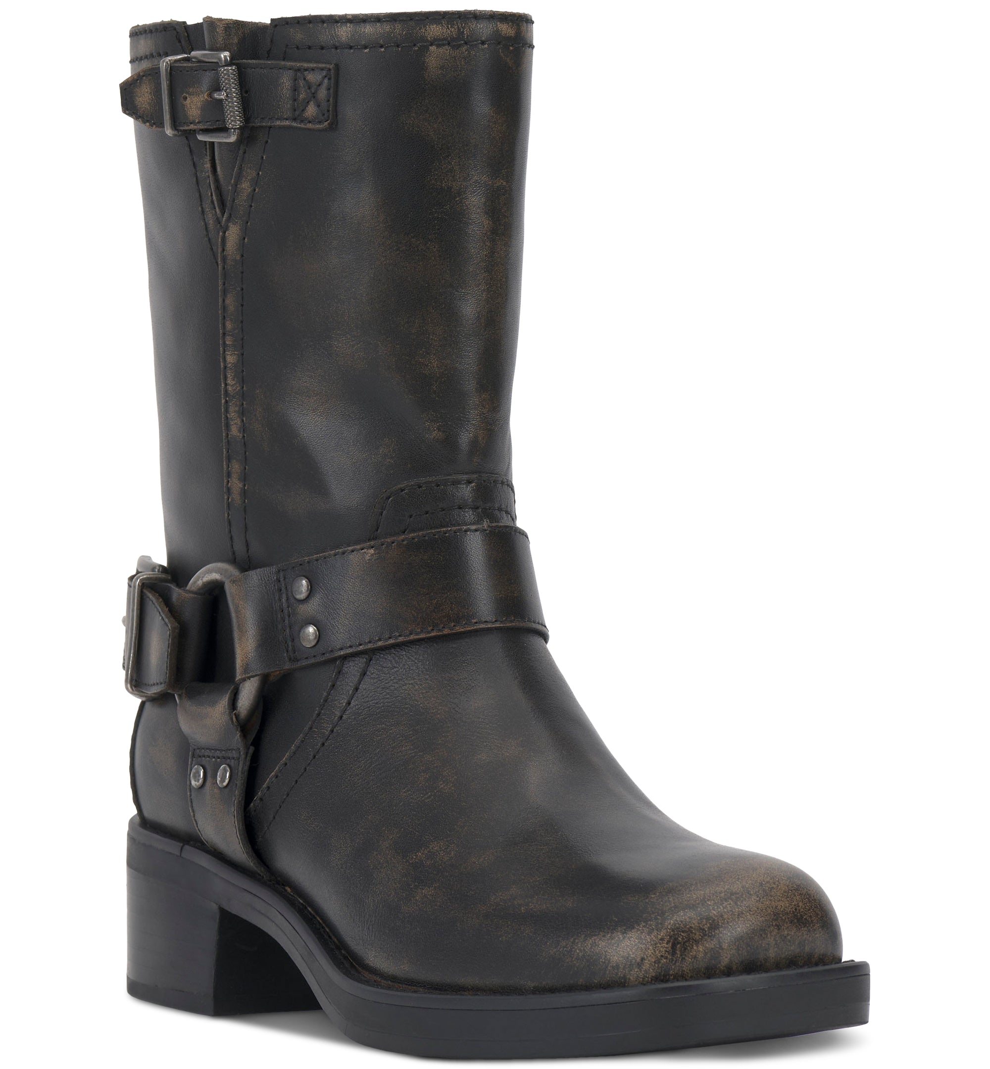 Women's Kaemie Moto Mid-Shaft Buckled Engineer Boots
