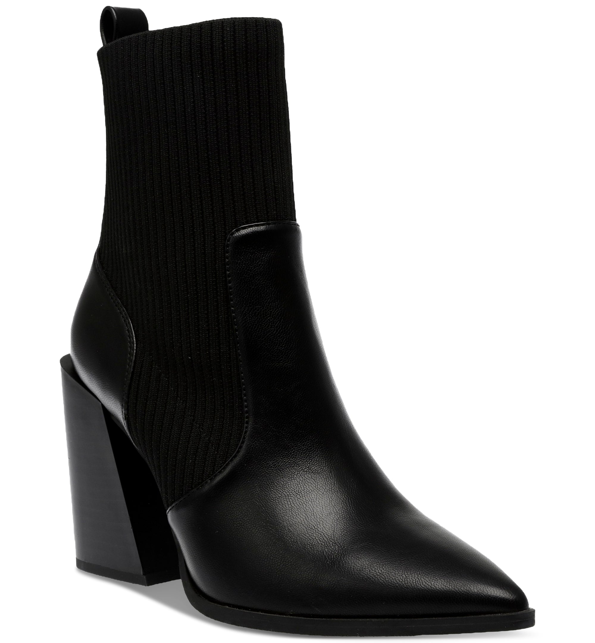 Trinityy Pointed-Toe Pull-On Knit Dress Booties