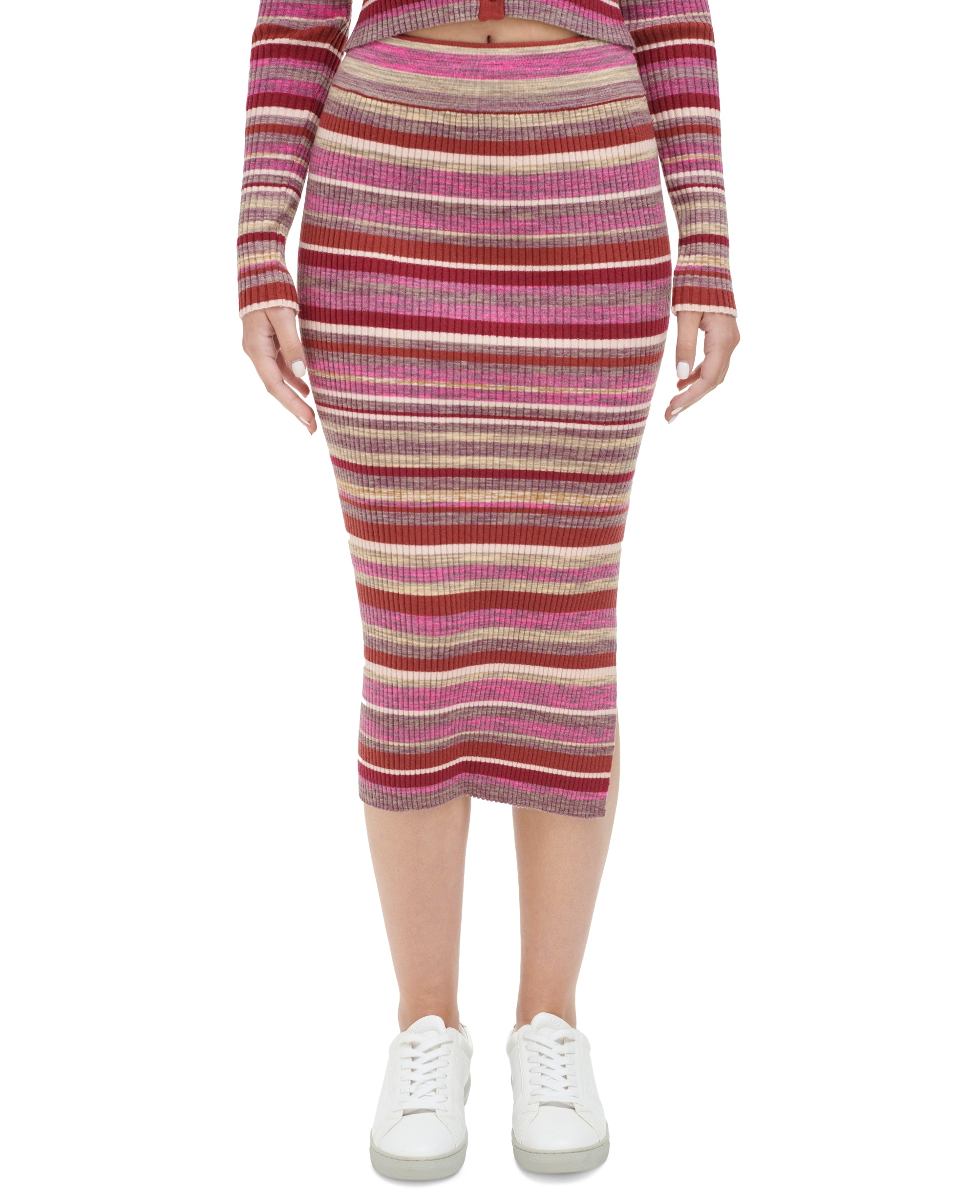 Women's Spacedye Stripe Midi Skirt