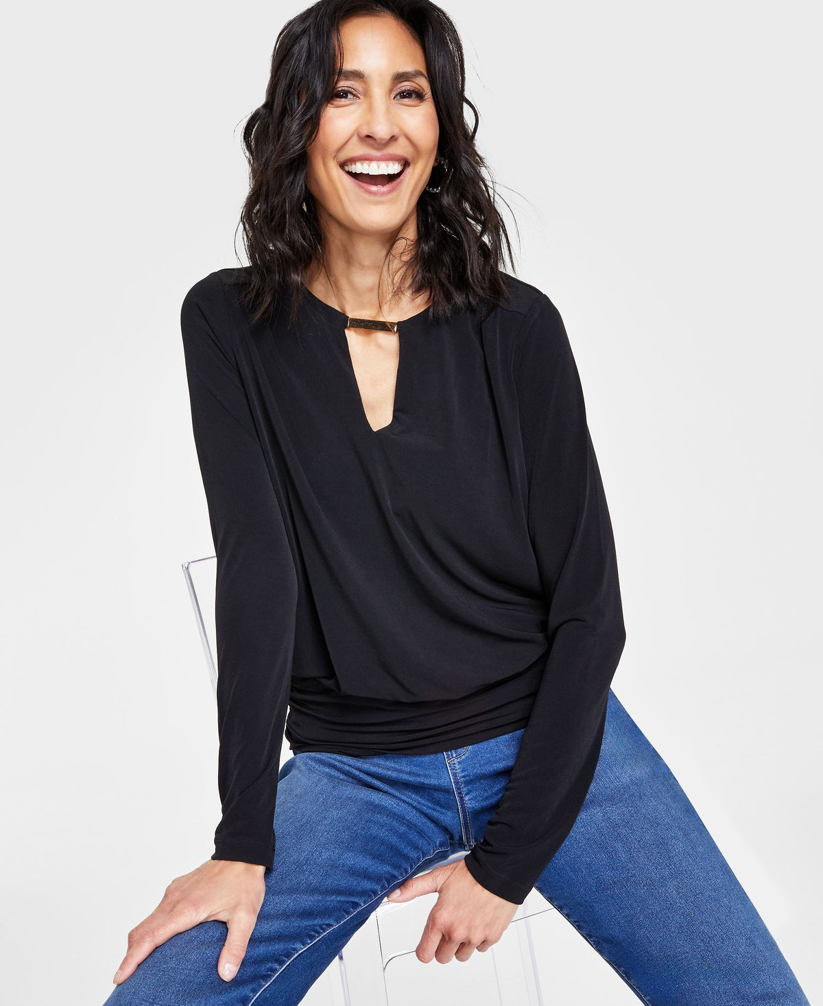 Women's Hardware Keyhole Top