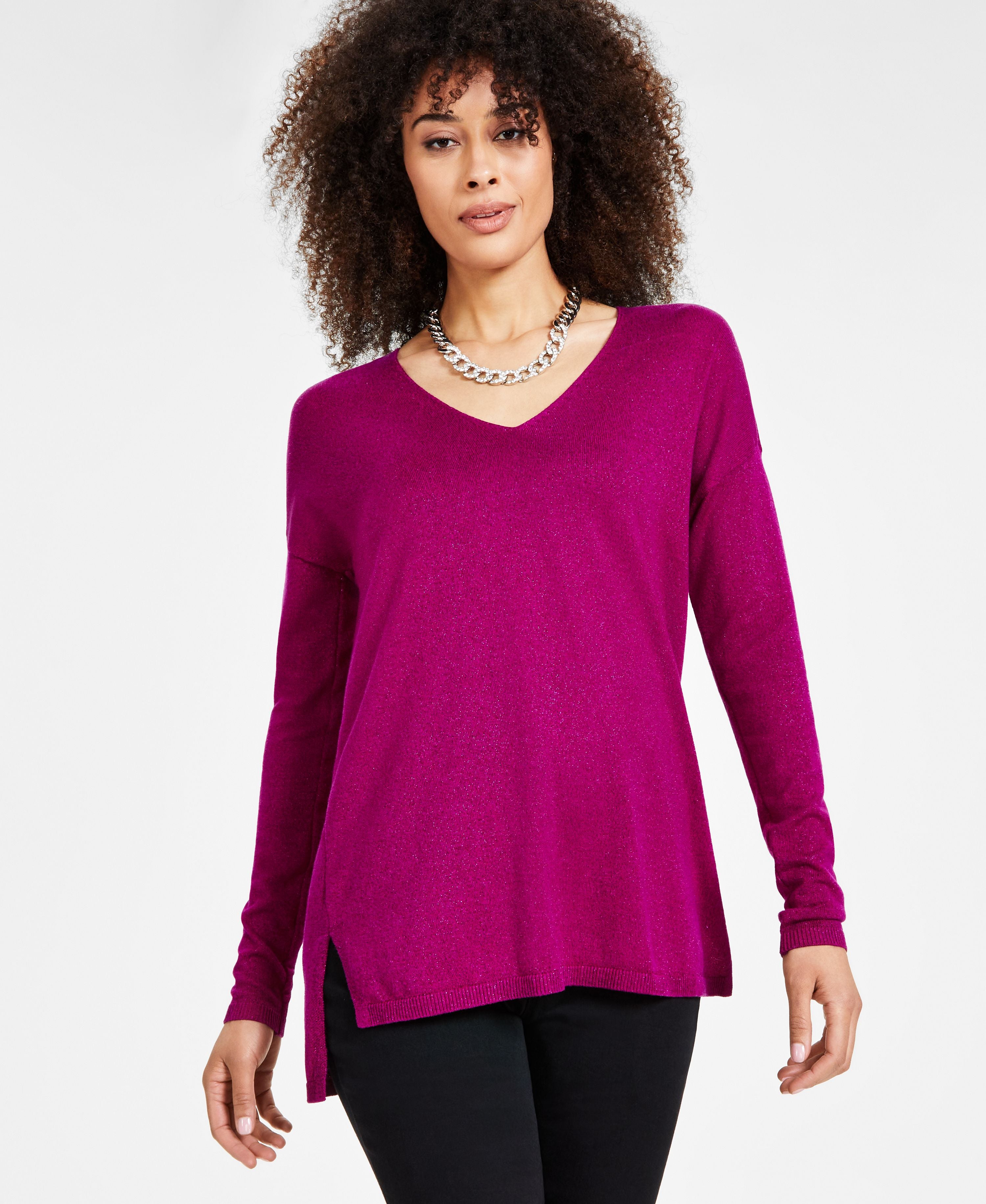 Women's Shine V-Neck Long-Sleeve Tunic