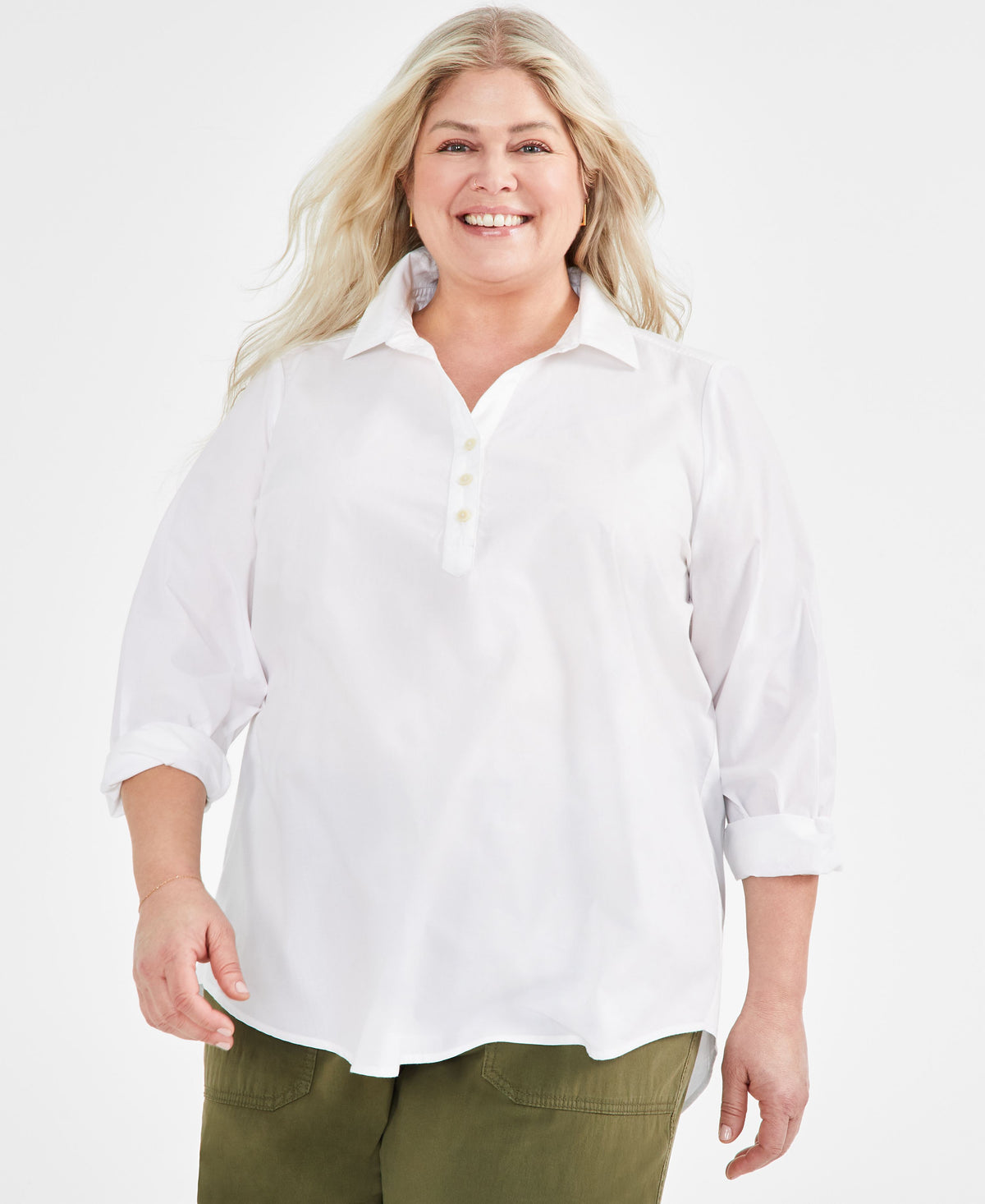 Plus Size Perfect Popover Top