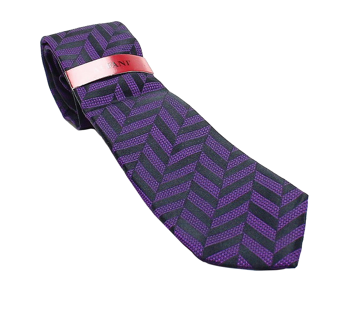 Alfani Mens Geometric Self-tied Necktie Purple One Size