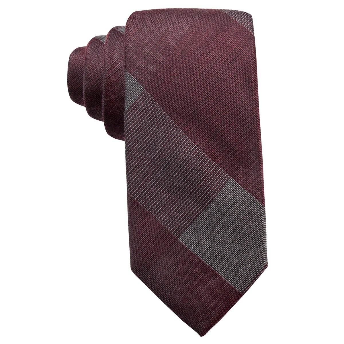 Ryan Seacrest Mens Addison Plaid Self-tied Necktie Wine One Size