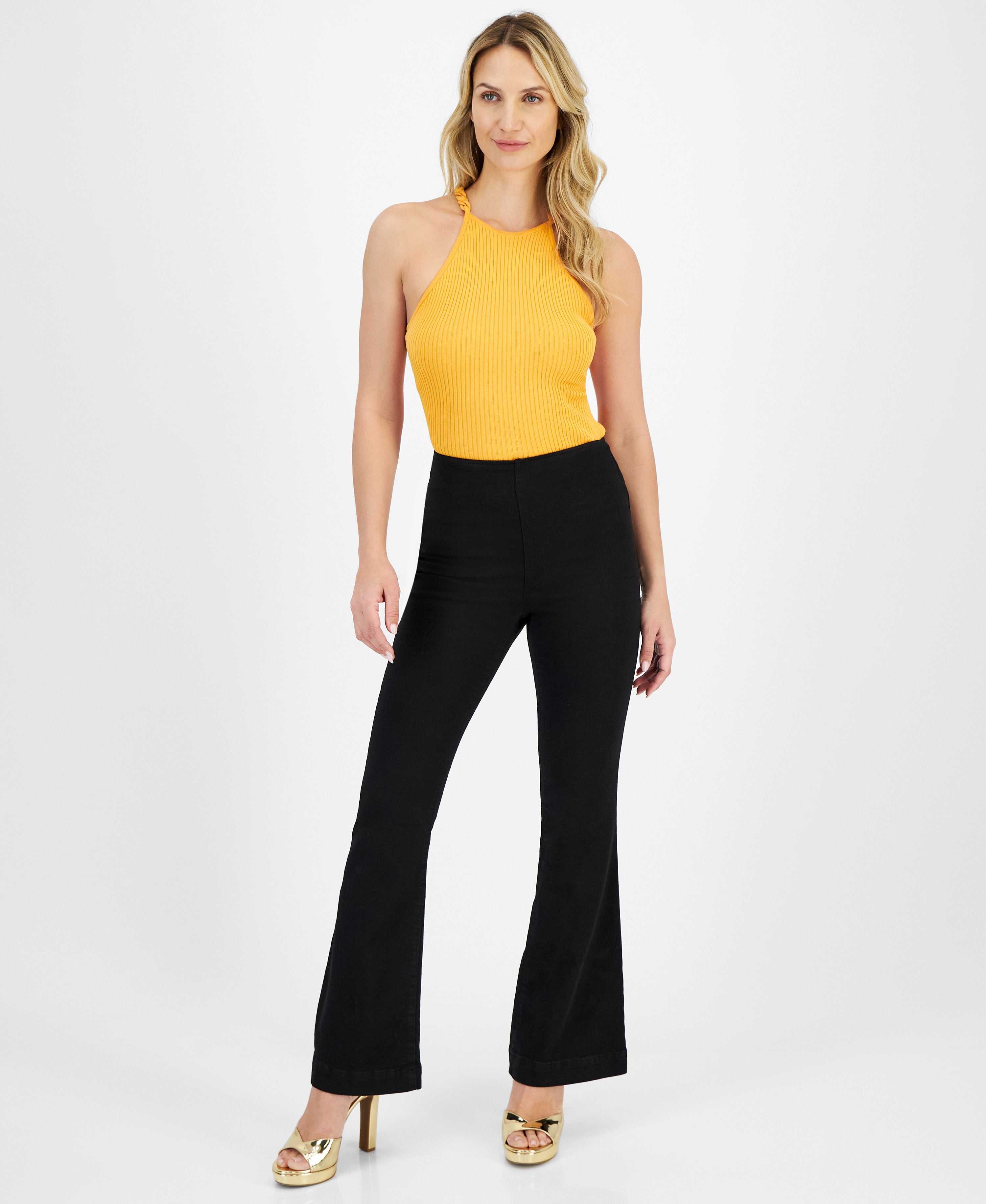 Women's High-Rise Flared-Leg Jeans