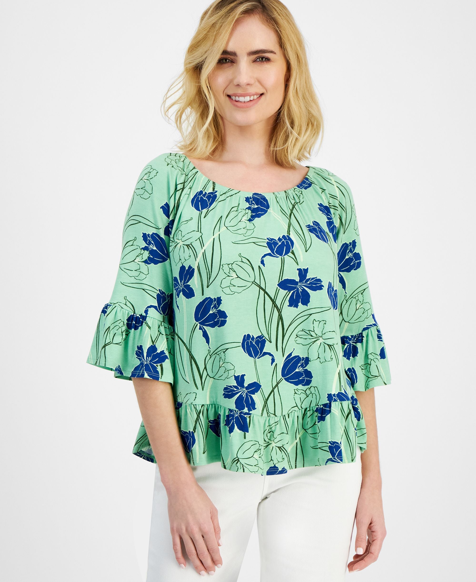 Petite Tulip Menagerie On/Off Knit Top