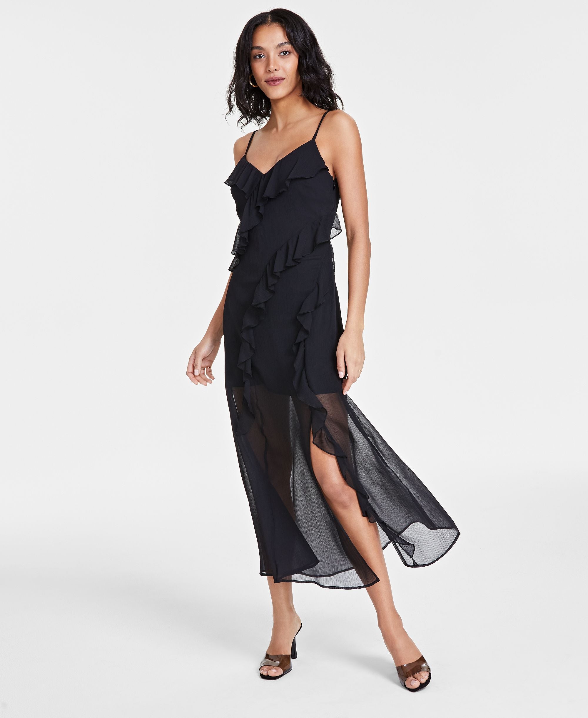 Women's Sleeveless Ruffled Maxi Dress