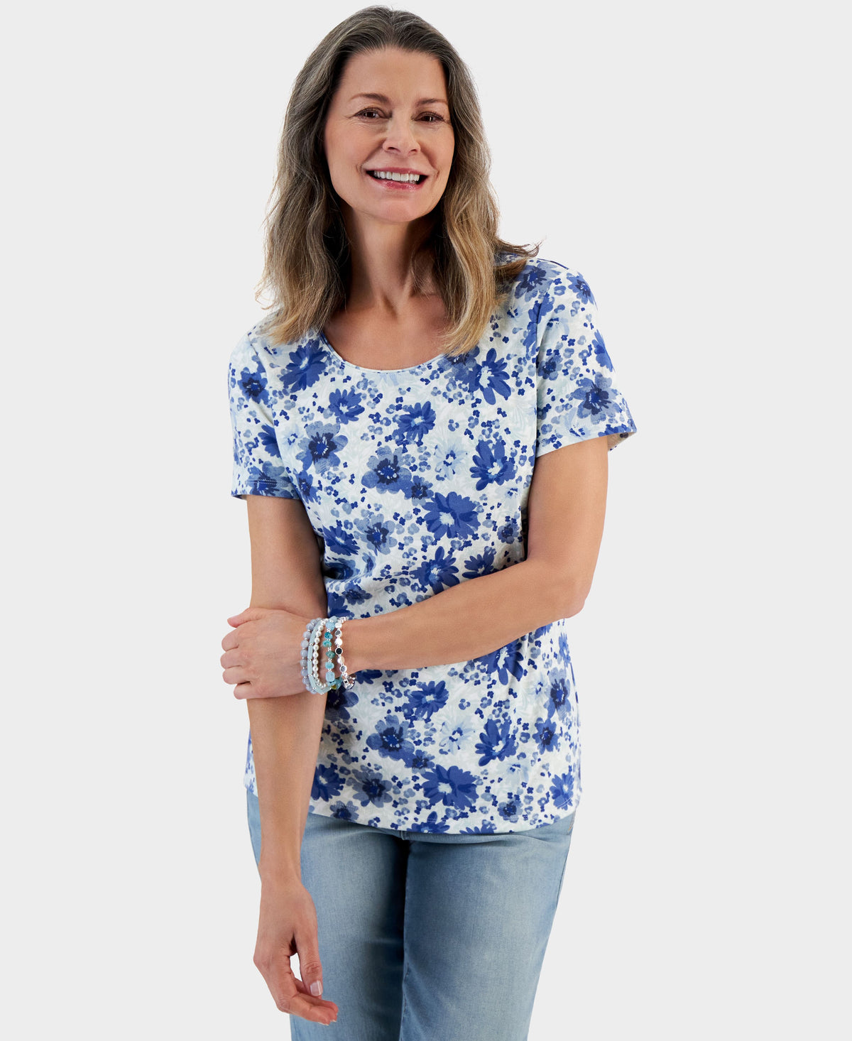 Petite Wind Garden Scoop-Neck T-Shirt