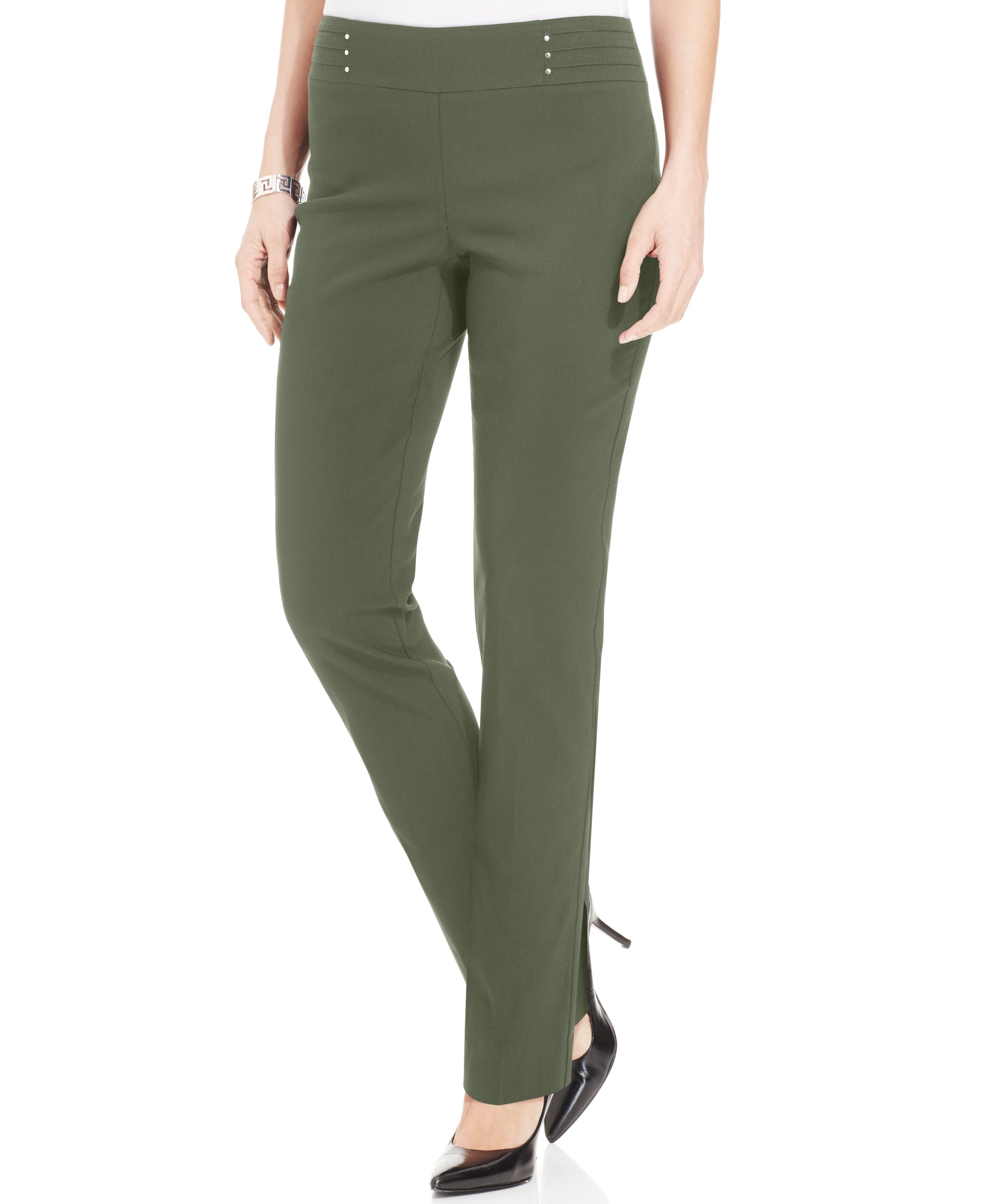 Studded Pull-On Pants, Petite & Petite Short