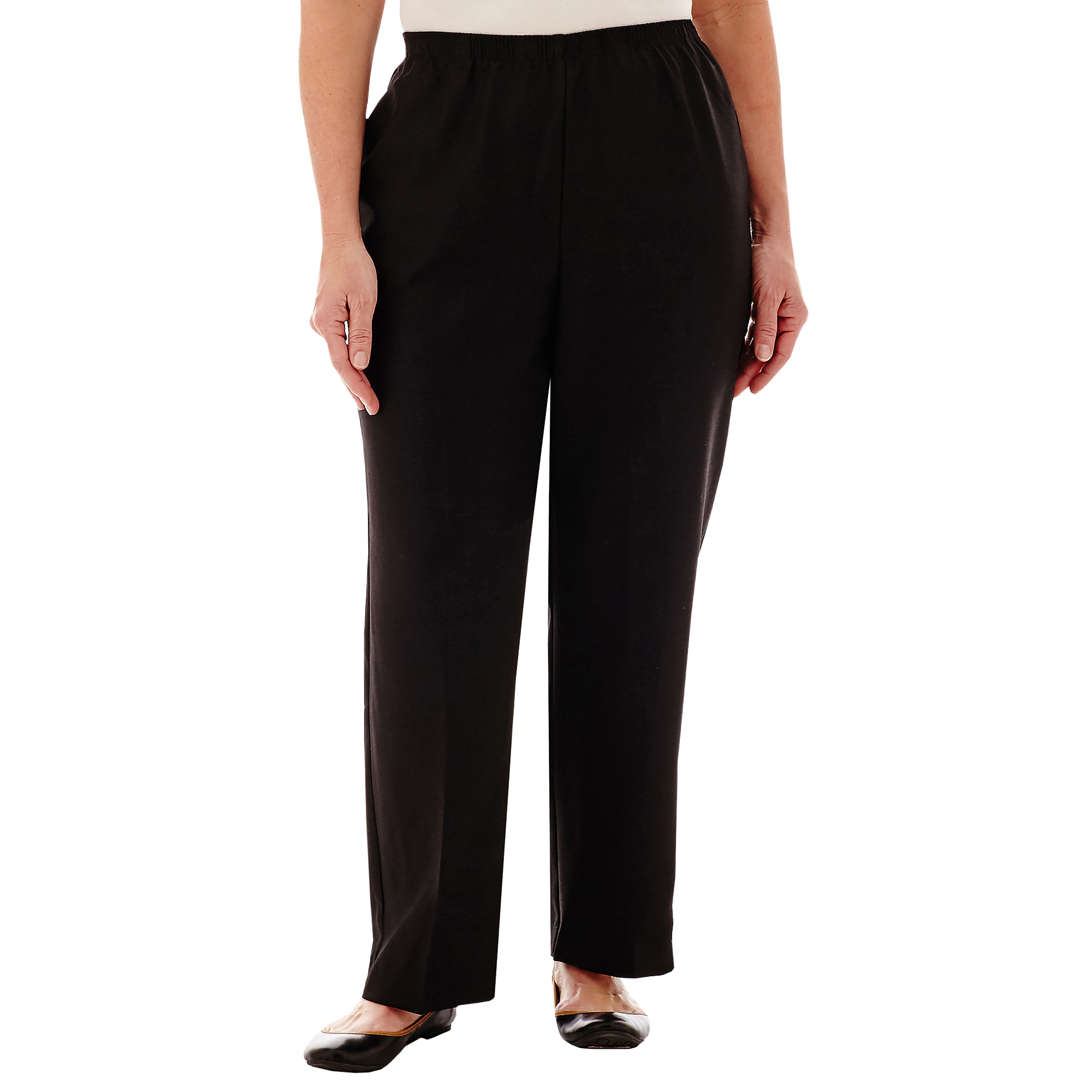 Alfred Dunner Pull-On Pants Black 22W Short