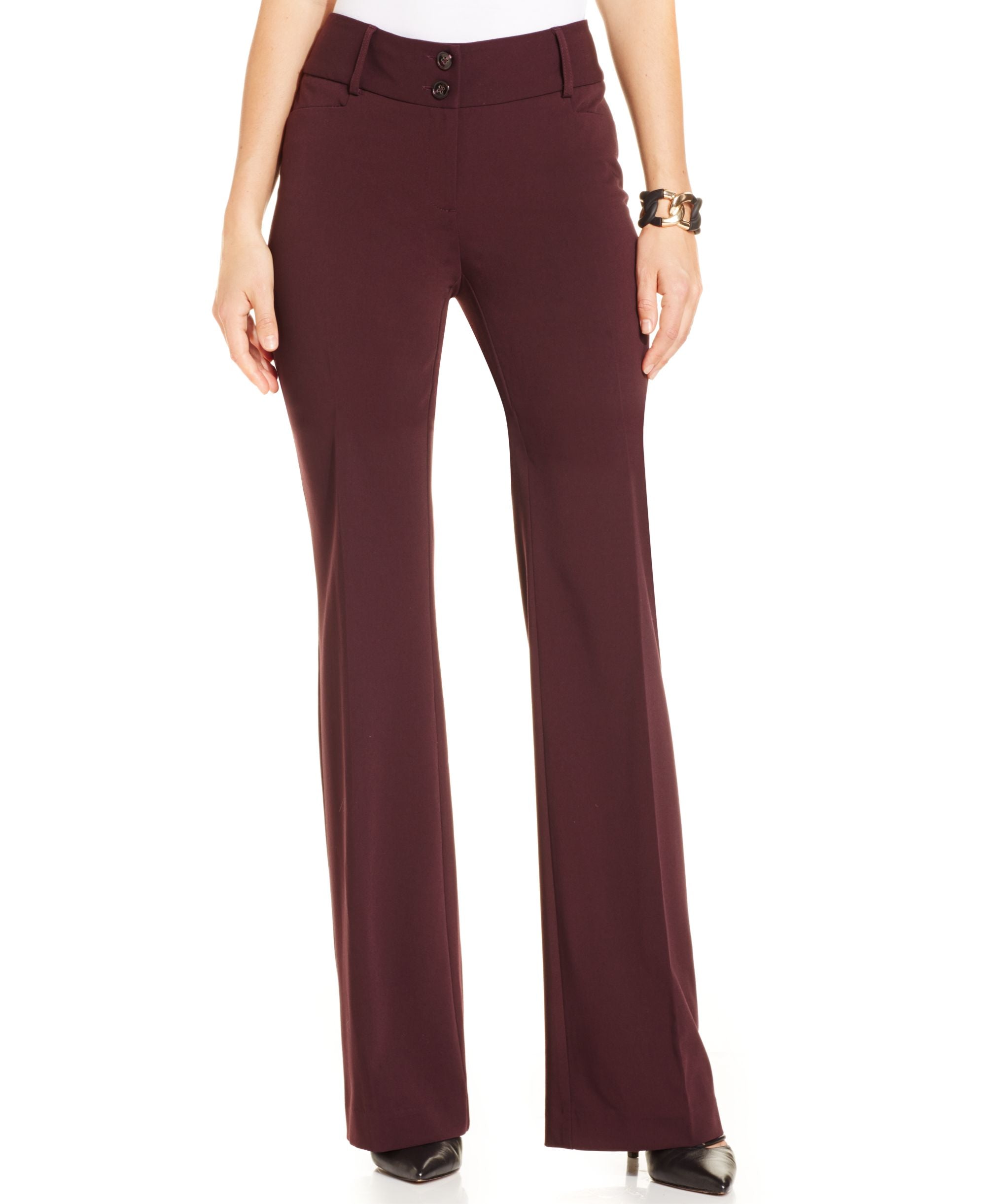 Alfani Curvy Fit Slimming Bootcut Pants