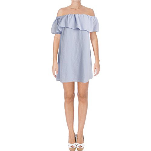 French Connection Women's Summer Crepe Light Ots Dress, Salt Water, L