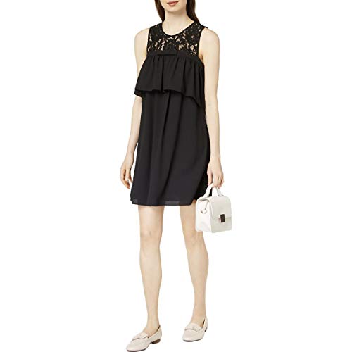 Ruffled Lace-Trim Dress