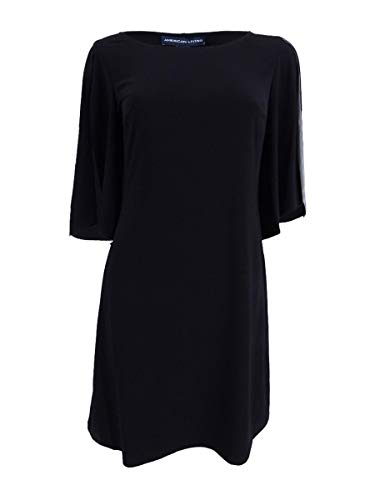 Split-Sleeve Contrast Shift Dress