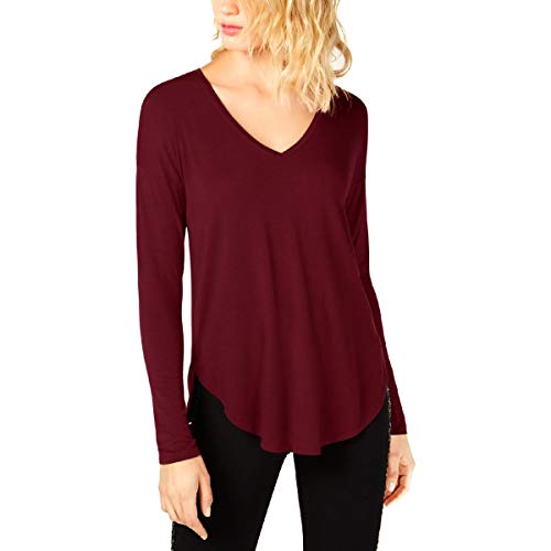 I.N.C. Plus Size V-Neck Curved-Hem T-Shirt