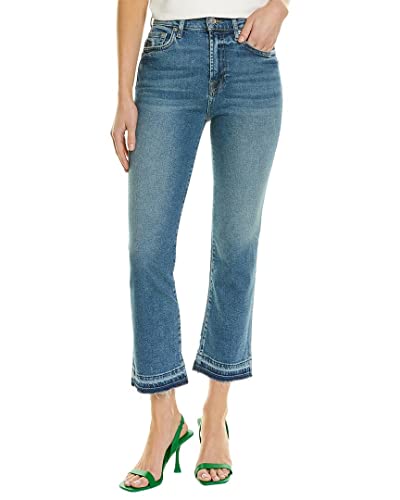 7 For All Mankind High Waist Released Hem Slim Kick Flare