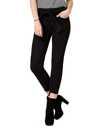 Juniors' Paperbag Step-Hem Skinny Jeans