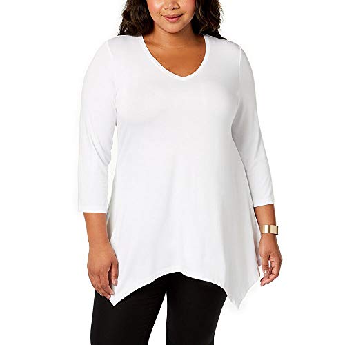 Plus Size Handkerchief-Hem Top