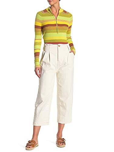Free People Women's Pleated Cropped Tapered Pants