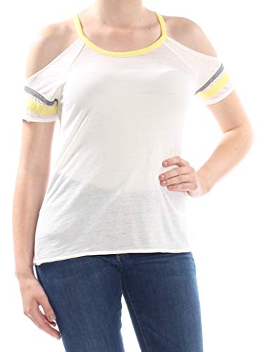 Juniors' Cold-Shoulder Football T-Shirt