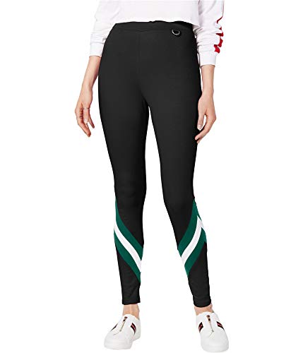 Striped Hardware-Detail Leggings
