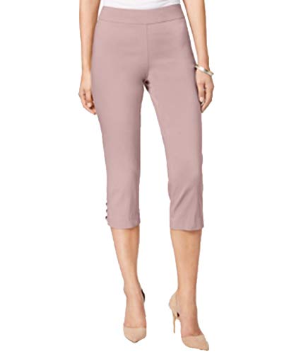 Petite Lattice-Hem Capri Pants