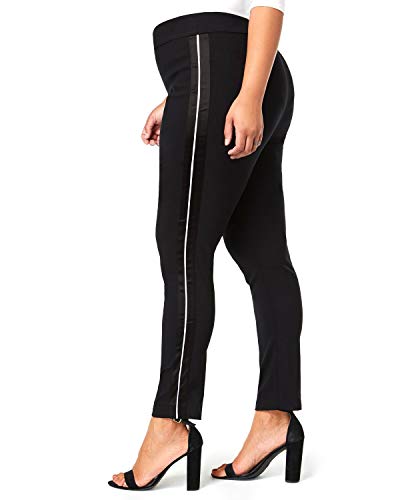I.N.C. Plus Size Satin-Stripe Skinny Pants