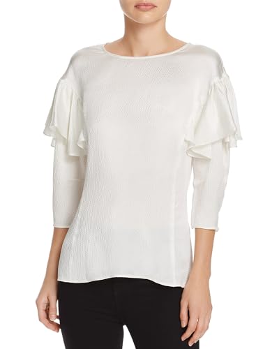 Rebecca Taylor Ruffled-Sleeve Silk Top