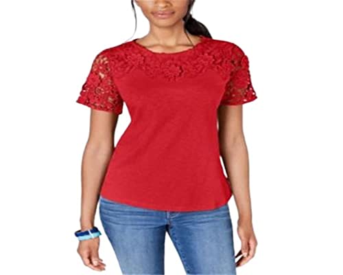 Petite Cotton Embroidered T-Shirt