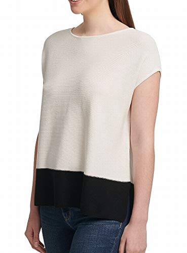 Colorblock Cap-Sleeve Top