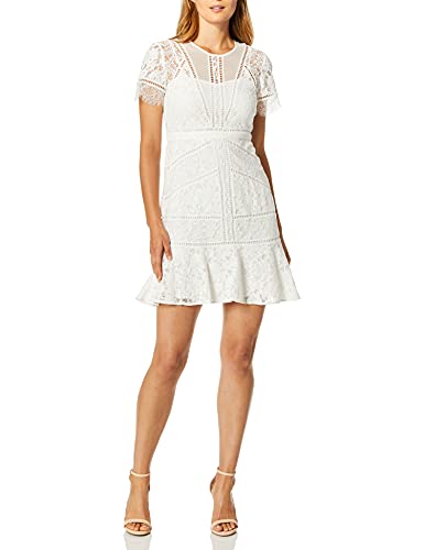 French Connection Women's All Over Lace Dresses, Summer White, 10