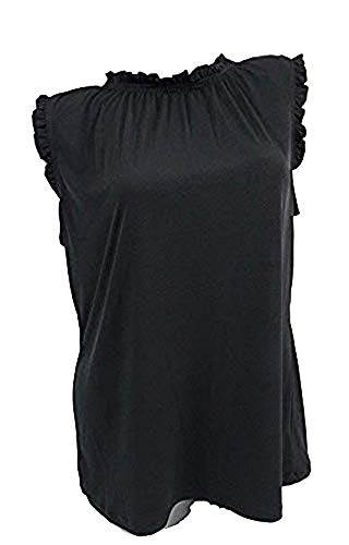 NY Collection Sleeveless Ruffled Blouse