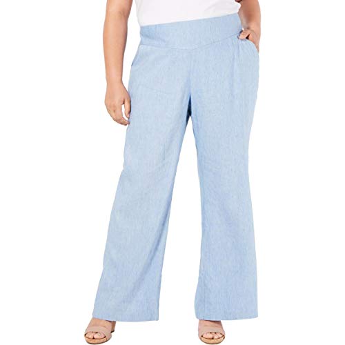 INC Plus Size V-Front Wide-Leg Pants