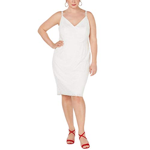 Trendy Plus Size Lace Stretch Bodycon Dress