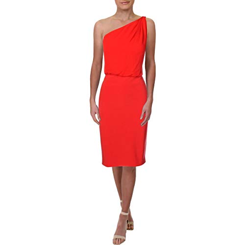 Lauren Ralph Lauren Chiffon Jersey One Shoulder Dress