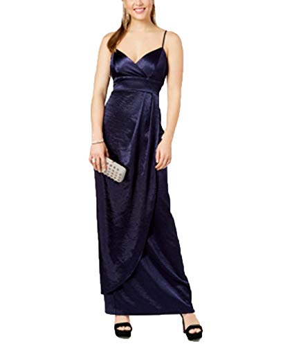 Teeze Me Juniors Satin Spaghetti Strap Gown