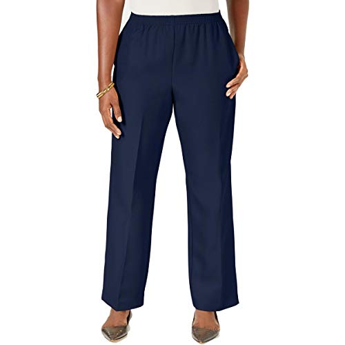Karen Scott Womens Comfort Waist Classic Pants Blue XL