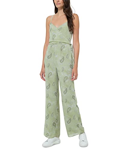 Michael Michael Kors Womens Paisley Wide Leg Jumpsuit Green S