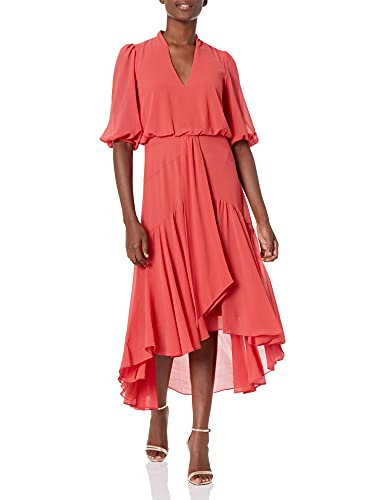 Taylor High Low Chiffon Midi Dress