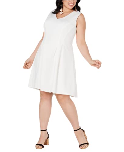 Plus Size V-Neck Fit & Flare Dress