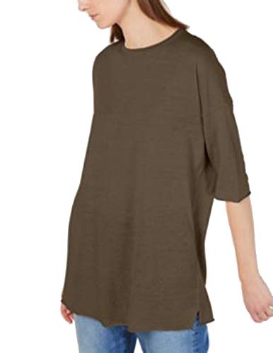 Elbow-Sleeve Tunic Top