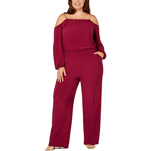 Plus & Petite Plus Size Chain-Strap Blouson Jumpsuit