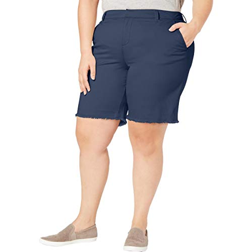 Plus Size Released Hem Shorts