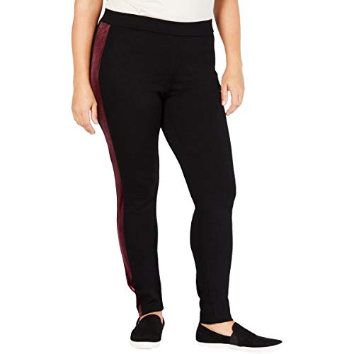 Plus Size Velour-Trimmed Leggings