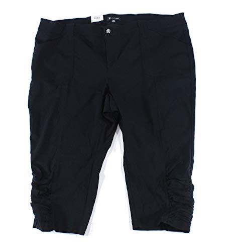 INC Plus & Petite Plus Ruched-Hem Cropped Pants