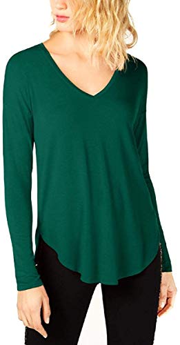 I.N.C. Plus Size V-Neck Curved-Hem T-Shirt