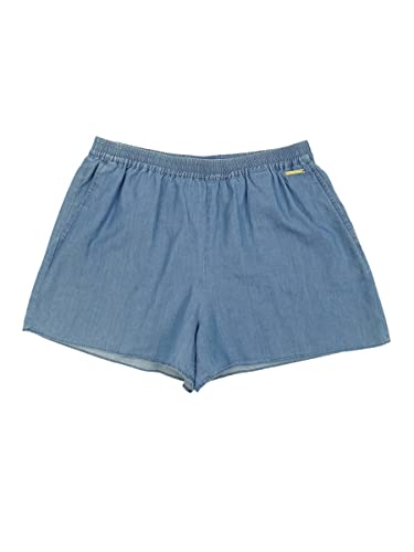 MICHAEL KORS Womens Pocketed Elastic Waist Logo Plate Shorts