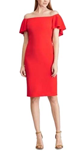 Ralph Lauren Crepe Off-The-Shoulder Dress