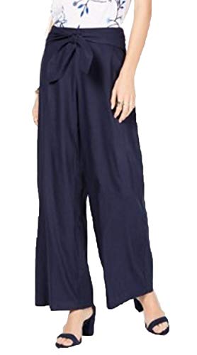 INC Wide-Leg Tie-Front Linen-Blend Pants