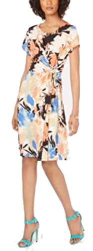Petite Paisley Printed Tie-Front Dress